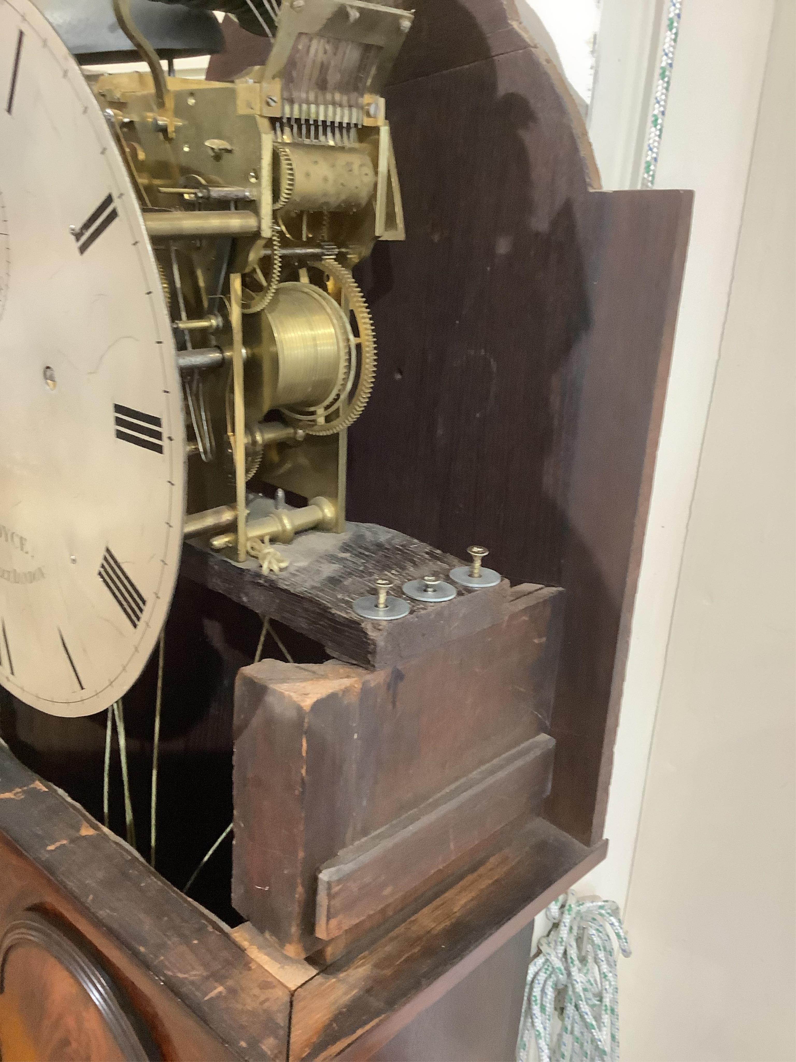 A George III mahogany and brass mounted longcase regulator by S & C Joyce, Lombard Street, London